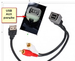 штатный USB AUX имеет такой же разъём, что и на переходнике с али